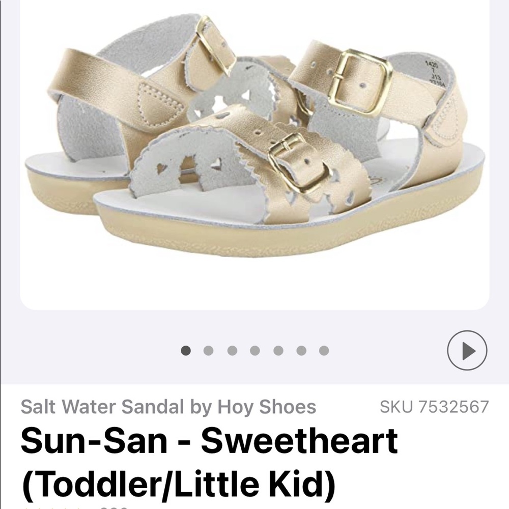 Sun-San gold sandal - size 12